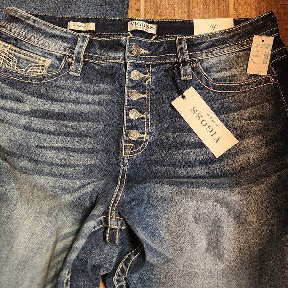 Vigoss Heritage Fit High Rise Straight Jeans - Picture 2 of 10
